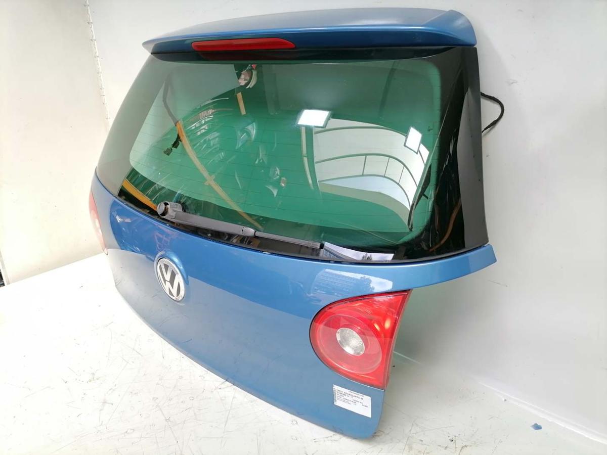 VW Golf 5 original Heckklappe mit Heckscheibe LC5G-Coasta Blue Pearl 5-Türer Fließheck BJ05